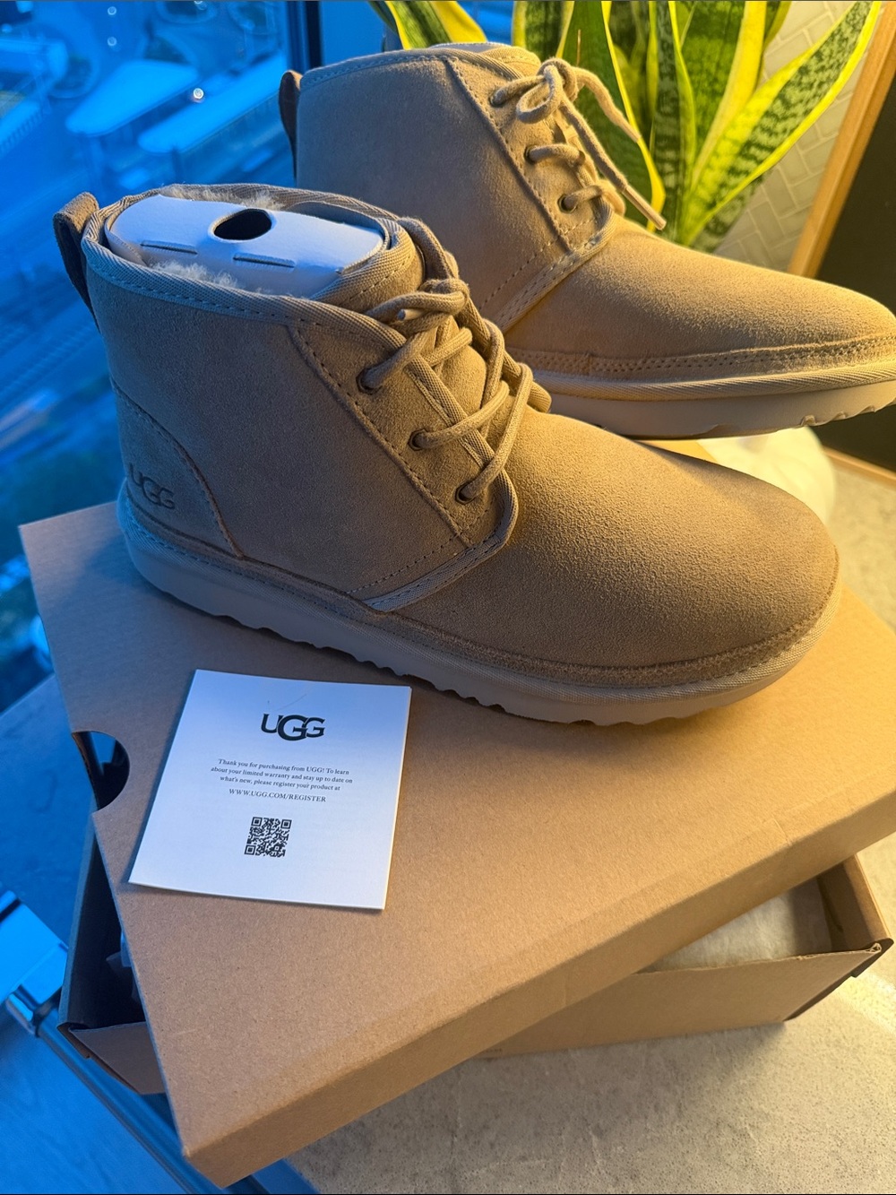 NWT UGG Kids mustard seed Neumel II Chukka Boot
